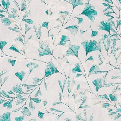 Produktbild von Profhome 782234-GU Natur Tapete Floral matt grau türkis-blau weiß 5,33 m2