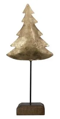 Imagen del producto de Árbol de Navidad de pie, color dorado, 28 cm