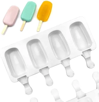 Produktbild von CHPN – Eisform – Mini-Magnum-Form – Eisherstellung – Eismaschine – Eisform – Silikonform für Eis, Kuchenform, mit 20 Stäbchen