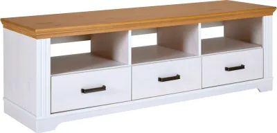 Produktbild von Inter Link Maluno Tv-Board Massivholz Kiefer Weiß/Oak Colori