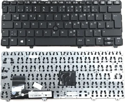 Immagine prodotto di IT - Tastiera nera con mouse stick, senza cornice, compatibile con HP Elitebook 820 G1