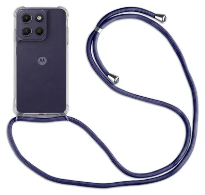 Produktbild von Handykette für Motorola Moto G17 Hülle mit Band Case Kordel in Blau