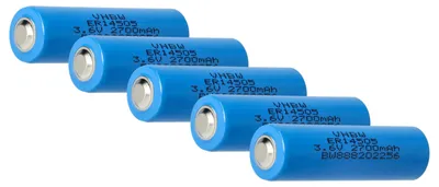Produktbild von vhbw 5x ER14505 Rundzellenbatterien kompatibel mit Viessmann Trimatik, Trimatik 2 - Spezialbatterien (2700 mAh, 3,6 V, Li-SOCl2)
