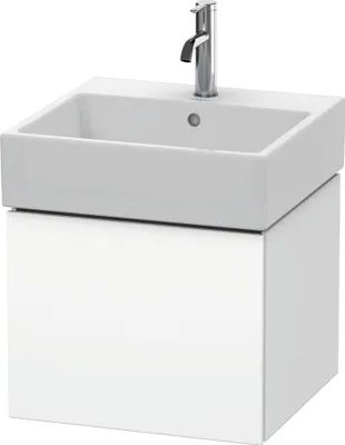 Produktbild von Waschtischunterbau L-CUBE 394x484x459mm weiß supermatt weiß supermatt