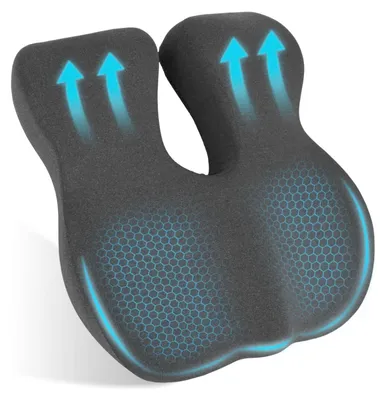 Produktbild von Orthopädisches rundes Sitzkissen aus Memory-Schaum – Sitzring zur Linderung von Steißbein- und Ischiasschmerzen, ideal nach Operationen, während der Schwangerschaft und bei längerem Sitzen, im Büro und im Auto.