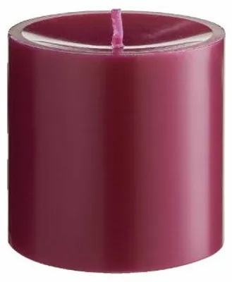 Imagen del producto de Vela Engel, vela cilíndrica original, parafina, color burdeos, diámetro 8 cm, altura 8 cm, código de producto: 62000808023