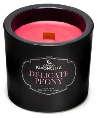 Obrázok produktu pre Sójová sviečka Delicate Peony, čierna, 170 g – Pavoncella
