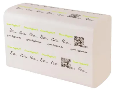 Obrázek produktu pro Green Hygiene® INGEBORG Green Hygiene® Papierhandtücher INGEBORG Interfold-Falzung 2-lagig 3.000 Tücher