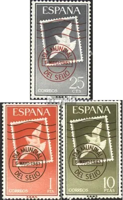 Produktbild von Briefmarken Spanien 1961 Mi 1243-1245 (kompl.Ausg.) postfrisch Tag der Briefmarke