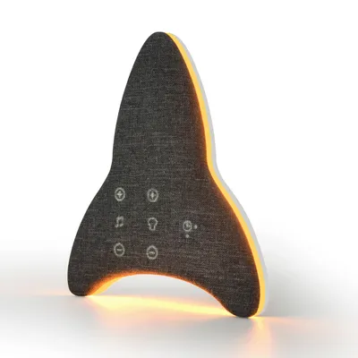 Produktbild von Einschlafhilfe Baby – Nachtlicht mit White Noise & Schreissensor – 4 Geräusche, 5 Lichtfarben, Timer – USB-C oder Batterie – Ollie’s Rakete