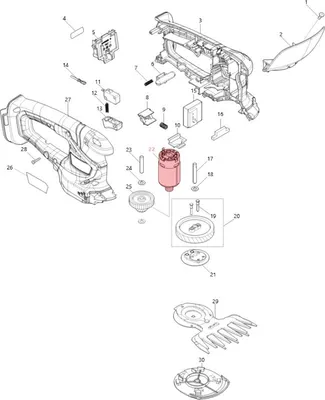 Produktbild von Makita 629945-9 Gleichstrom Motor Dc 18V Für Dum 604, 111, 168
