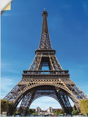 Produktbild von ARTland Wandbild, selbstklebend Blick auf den Eiffelturm in Paris II Größe: 60x80 cm