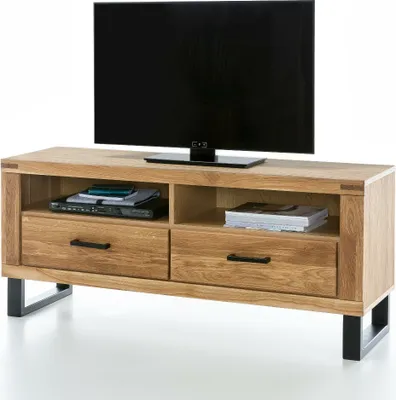 Produktbild von TV Board TV Kommode Tina in Wildeiche geölt Teilmassiv Breite 138cm Höhe 60cm