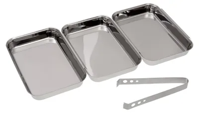 Produktbild von GRÄWE Panierset aus Edelstahl inkl. Zange