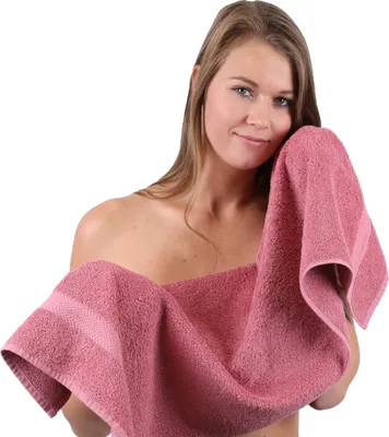 Produktbild von Betz Handtuch PREMIUM 100% Baumwolle 50x100 cm Gesicht- Hände- Körper- Handtuch Farbe - altrosa