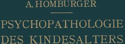 Produktbild von Vorlesungen über Psychopathologie des Kindesalters