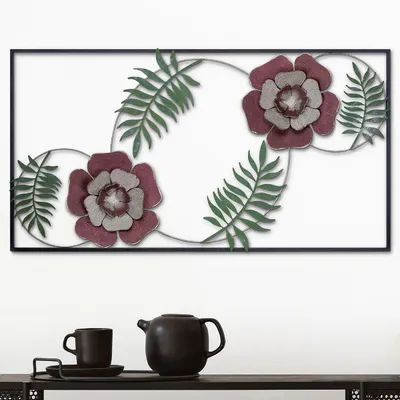 Obrázok produktu pre Wallity, kovová dekorácia na stenu, ručne maľovaná, 114 x 60 cm, 100% kov, kód výrobcu