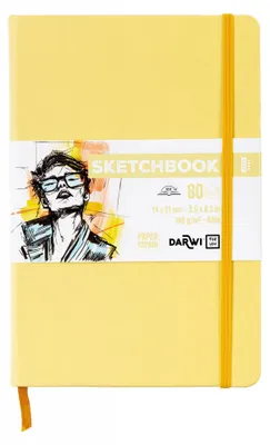 Imagen del producto de Darwi For You DF80014210002C - Cuaderno de dibujo con encuadernación cosida, tamaño 14x21 cm, 140g - 80 hojas