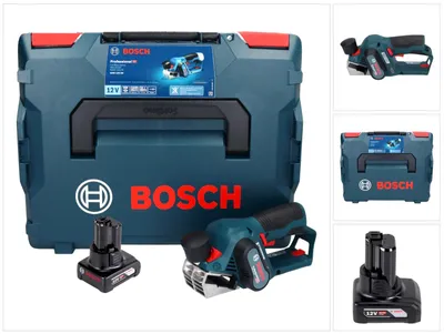 Obrázok produktu pre Bosch GHO 12V-20 Profesionálny akumulátorový hoblík 12 V bezkartáčový + 1x akumulátor 6,0 Ah + L-Boxx - bez nabíjačky