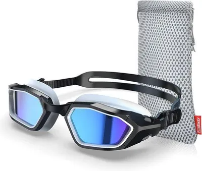 Produktbild von Famanu Schwimmbrille mit polarisierten Gläsern - Anti-Beschlag, wasserdicht, UV-Schutz für Erwachsene und Teenager