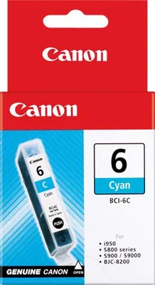 Produktbild von Atramentová náplň Canon BCI-6C pre Pixma iP4000/5000/6000D/MP750/780 cyan (390 str.)