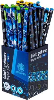 Zdjęcie produktu dla Ołówki grafitowe trójkątne HB Boys (48szt) ASTRA