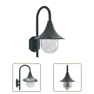 Obrázek produktu pro The Living Store Zahradní nástěnné svítidlo E27 42 cm Hliník Tmavě zelená