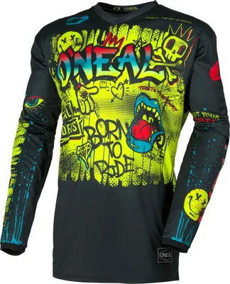 Produktbild von O´Neal Kinder Bike Oberteil ELEMENT Youth Jersey RANCID, Größe:XL, Farben:black/neon yellow
