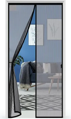 Produktbild von Insektenschutz Balkontür 75 x 210 cm, Magnet Fliegengitter, für Balkontür