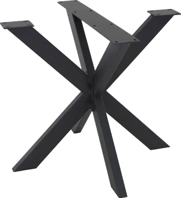 Obrázok produktu pre ML-Design nohy stola Spider cross frame, 85x85x71 cm, čierna, oceľový rám stola