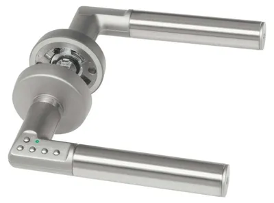 Produktbild von Assa Abloy 492-08---11---7, Hebel tastenlose Eingabe, Drinnen, Rechtshändig, Edelstahl, Matt, 3 min