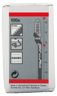 Produktbild von Stichsägeblatt T 119 BO Basic for Wood, 100er-Pack