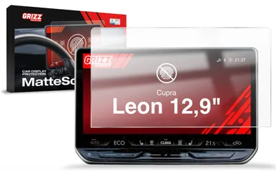 Produktbild von Matte Autodisplayfolie für Cupra Leon 12,9" (2024-2026), Grizz Protector