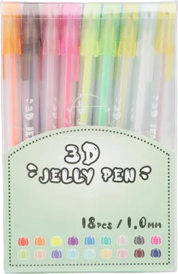 Obrázek produktu pro Sada 3D gelových per, multifunkční inkoust, 18 barev, umělecká pera na psaní a kreslení