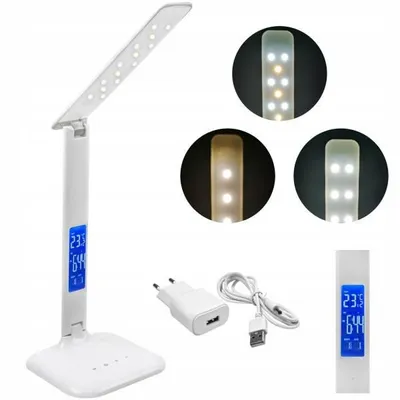 Obrázek produktu pro Stolní lampa s meteostanicí - bílá