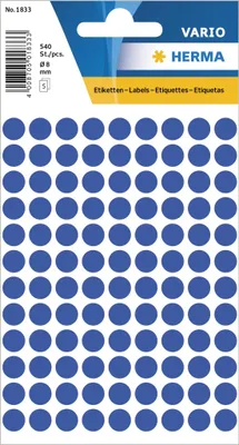 Produktbild von HERMA Markierungspunkte Durchmesser: 8 mm dunkelblau 540 Stück