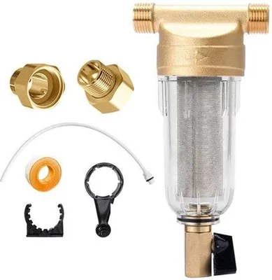 Productafbeelding van Waterfilter 40 micron, sedimentfilter voor bronwaterslang, adapter inbegrepen