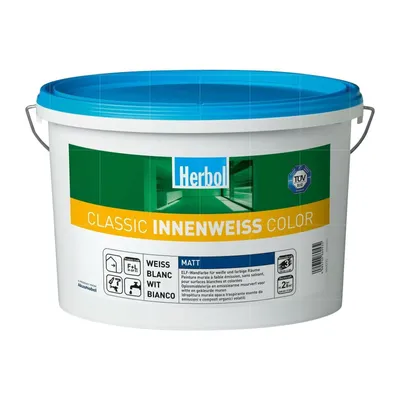 Produktbild von Herbol Classic Innenweiss Color, Farbe, Fertig gemischt, Weiß, Matte Oberfläche, Weiß, Auf Wasserbasis