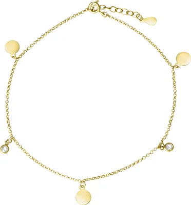 Produktbild von V Armband 925/- Sterling Silber 17+2cm gelb Zirkonia 354260069-1