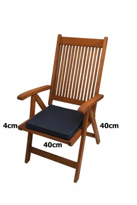 Image de Coussin de chaise 40x40x4cm bleu foncé 6 pcs | coussin de chaise de jardin | coussin de jardin | coussin de chaise en rotin