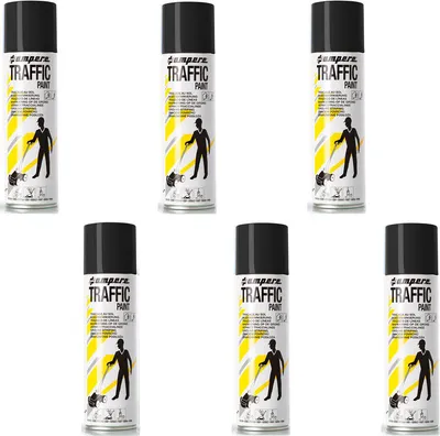 Produktbild von Traffic Paint® Bodenmarkierungsfarbe Spraydosen für Markierwagen(schwarz,6)
