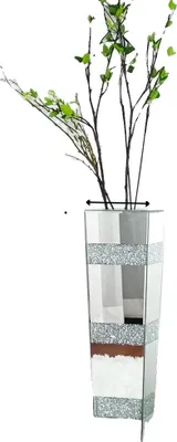 Immagine prodotto di Vaso da terra, design elegante, intarsi decorativi in cristallo, L