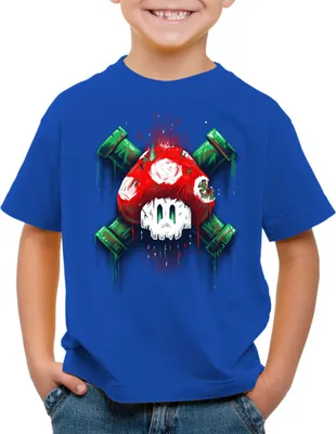 Produktbild von style3 Mario Totenkopf Kinder T-Shirt videospiel konsole world