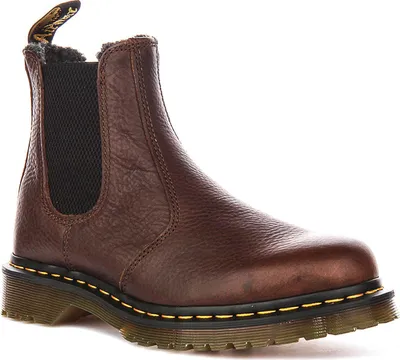 Produktbild von Dr Martens 2976 Faux Fur Lined Chelsea In Dark Brown – 5 UK - 38 EU - 6 M US / Dark Brown