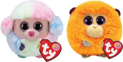 Zdjęcie produktu dla Ty - Stofftiere - Teeny Puffies - Rainbow Poodle & Coconut Monkey