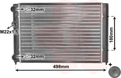 Produktbild von Van Wezel Wasserkühler für VW Golf III + Variant Vento 1,4 1,6