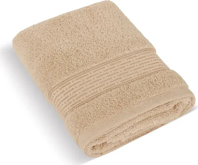 Immagine prodotto di Asciugamano in spugna 70x140cm a righe 450g beige scuro