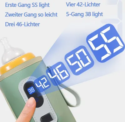 Tragbarer Flaschenwärmer Mit LCD - Temperatur Einstellbar Für Unterwegs