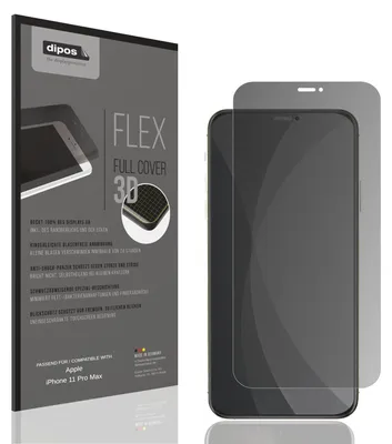 Produktbild von Full Cover Privacy Blickschutzfolie für Apple iPhone 11 Pro Max Folie Anti-Shock