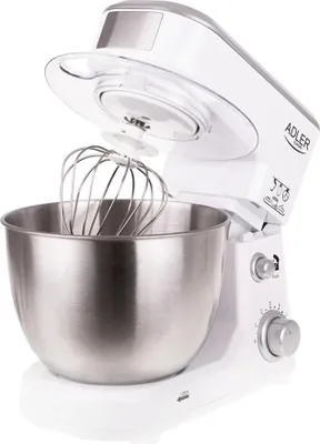 Obrázok produktu pre Adler AD 4216, 4 L, Biela, Otočné, Hnetenie, Miešanie, Nerezová oceľ, 500 W